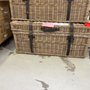 EX HIRE LARGE CANE STORAGE CHEST, SOLD AS IS