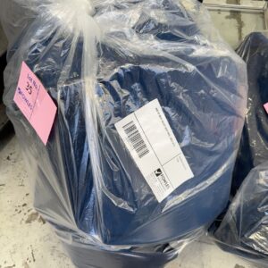 BAG OF NAVY VELVET SEAT PADS, SOLD AS IS