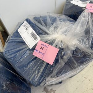 BAG OF NAVY VELVET SEAT PADS, SOLD AS IS