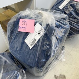 BAG OF NAVY VELVET SEAT PADS, SOLD AS IS