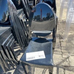 EX HIRE BLACK GHOST CHAIRS, SOLD AS IS