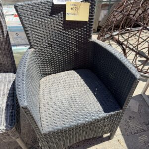 EX STAGING FURNITURE - DAMAGED - SOLD AS IS, RATTAN CHAIR