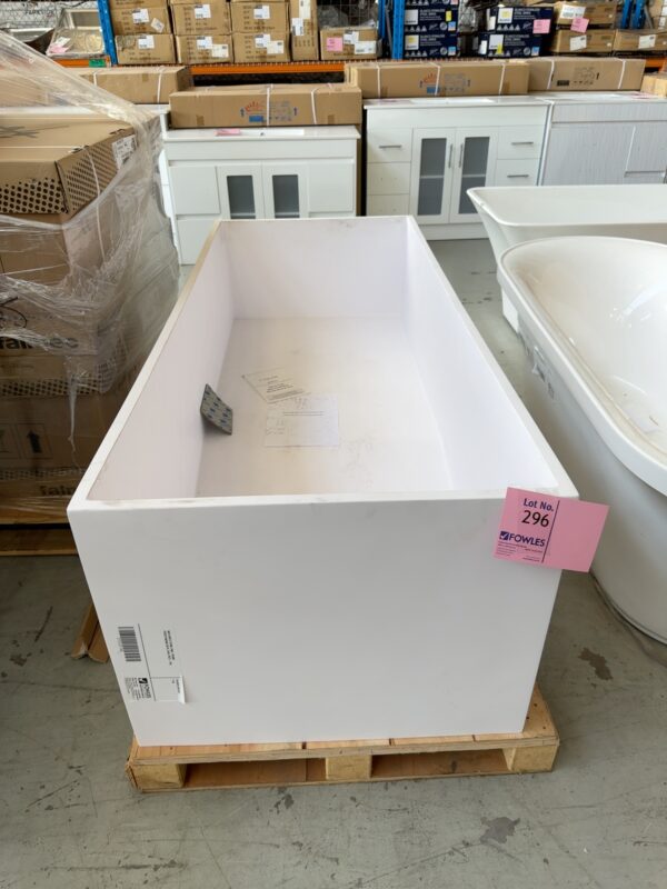 NEW WHITE STONE LONA 1700MM FREESTANDING BATH, RECTANGLE RS23-1700