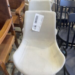 EX STAGING FURNITURE - BEIGE DINING CHAIR, SOLD AS IS