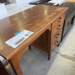 EX STAGING FURNITURE - TIMBER DESK, SOLD AS IS