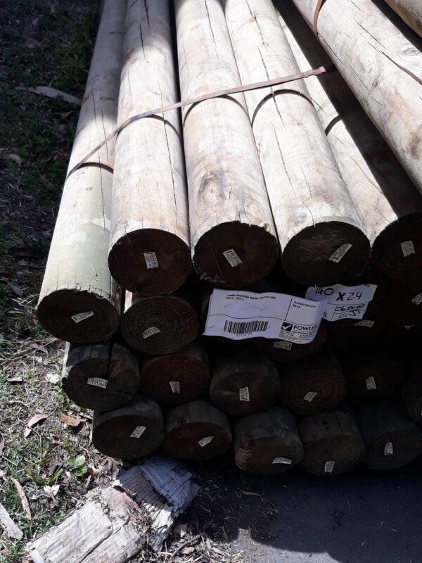 140MM PRECISION ROUND TREATED PINE POLES-35/2.4