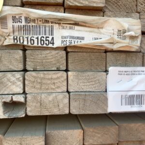 90X45 MGP10 H3 TREATED PINE-56/6.0 (THIS PACK IS AGED STOCK & SOLD AS IS)