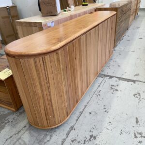 EX DISPLAY, CLAIRE MESSMATE CURVED BUFFETT 2200MM RRP$2599, SOLD AS IS