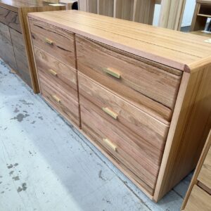EX DISPLAY, MILA MESSMATE DRESSER TABLE, 6 DRAWERS, RRP$2099, SOLD AS IS