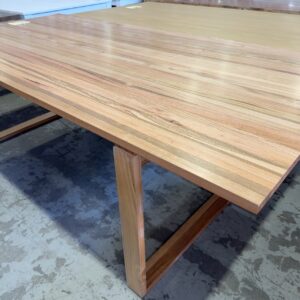 EX DISPLAY, NOAH OAK DINING TABLE, 2500MM SOLD AS IS **LEGS ARE WOBBLY, SOLD AS IS**