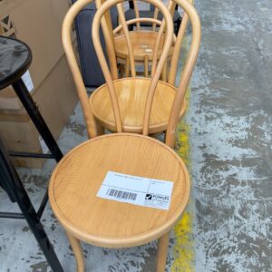 NEW BLONDE TIMBER CHAIR, SOLD AS IS