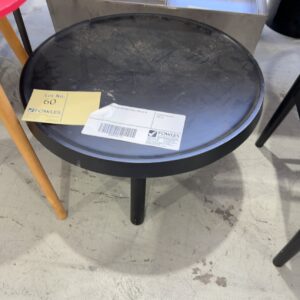 EX HIRE BLACK LOW SIDE TABLE, SOLD AS IS