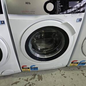 AEG 8kg 6000 SERIES FRONT LOAD WASHING MACHINE WITH PROSENSE TECHNOLOGY, 1400 SPIN SPEED, 10 WASH PROGRAMS, STEAM REFRESH OPTION, WOOLMARK BLUE CERTIFICATION, ULTRA QUICK PROGRAM, AQUA CONTROL SYSTEM, MODEL LF6ES8431A **3 YEAR MANUFACTURER WARRANTY**