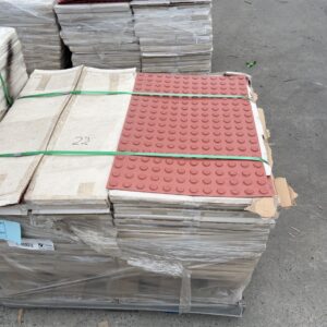 PALLET OF 600X900MM RED POLYMER INTEGRATED HAZARD TACTILE INDICATOR PADS