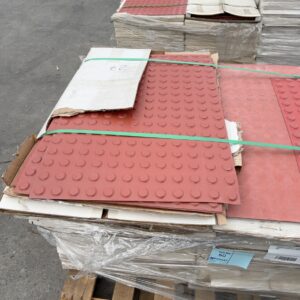 PALLET OF 600X900MM RED POLYMER INTEGRATED HAZARD TACTILE INDICATOR PADS