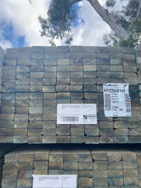 70X35 T2 BLUE MGP10 PINE-140/4.2 (THIS PACK IS AGED STOCK & MAY CONTAIN MOULD. SOLD AS IS)