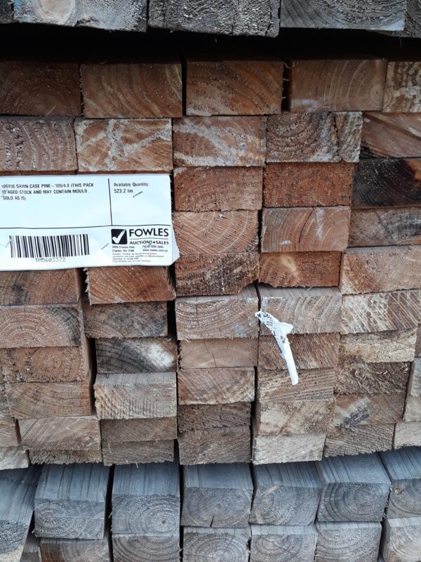 100X50 SAWN CASE PINE-109/4.8 (THIS PACK IS AGED STOCK AND MAY CONTAIN MOULD. SOLD AS IS)