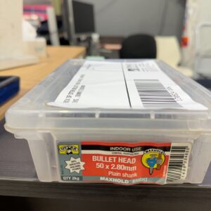 BOX OF OTTER BULLET HEAD NAILS, INDOOR, 2KG , 50MM X 2.80MM
