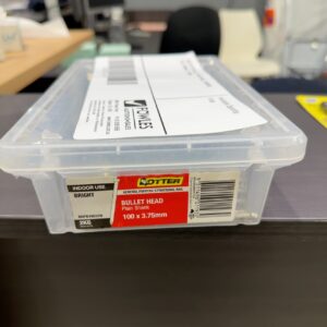 BOX OF OTTER BULLET HEAD NAILS, INDOOR, 2KG , 100MM X 3.75MM