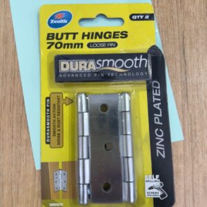 NEW ZENITH BLISTER PACK QTY OF 2 - BUTT HINGE LOOSE PIN 70MM