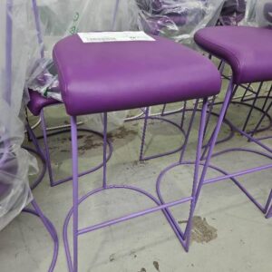 EX HIRE - PURPLE BAR STOOL (NO BACK) SOLD AS IS