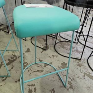 EX HIRE - GREEN BAR STOOL (NO BACK) SOLD AS IS