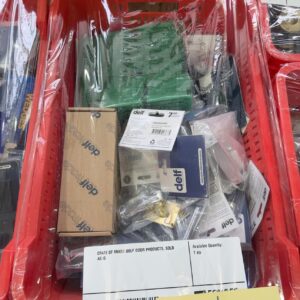 CRATE OF MIXED DELF DOOR PRODUCTS, SOLD AS IS