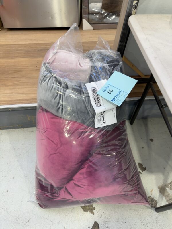 EX STAGING, BAG OF CUSHIONS, SOLD AS IS