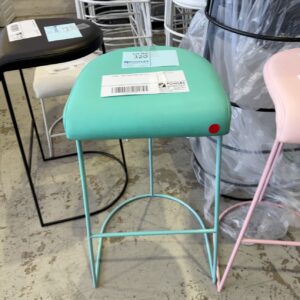EX HIRE - MINT GREEN STOOL, SOLD AS IS