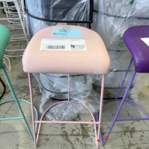 EX HIRE - LIGHT PINK STOOL, SOLD AS IS