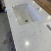 NEW ROCKY GLOSS WHITE 1200MM FLOOR VANITY WITH CATO STONE TOP WITH UNDERMOUNT BOWL,  CA1200 & ST26-1200