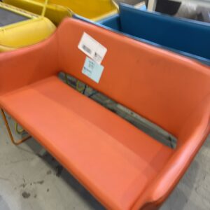 EX HIRE - ORANGE PU BENCH SEAT, SOLD AS IS
