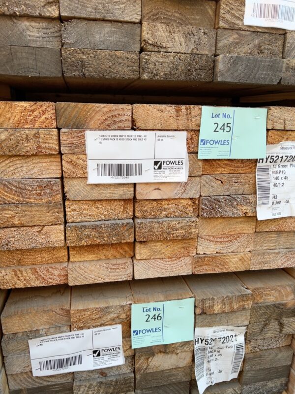 140X45 T3 GREEN MGP10 TREATED PINE-40/1.2 (THIS PACK IS AGED STOCK AND SOLD AS IS)