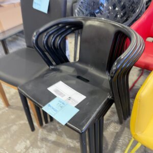 EX STAGING, BLACK ACRYLIC CHAIRS, SOLD AS IS