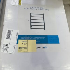 FORME NON HEATED TOWEL RAIL 6 BAR BLACK, TR-TR0604BL