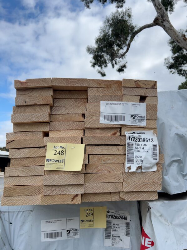 150X38 SKIP DRESSED UTE PINE-56/2.4 (THIS PACK IS AGED STOCK AND SOLD AS IS)