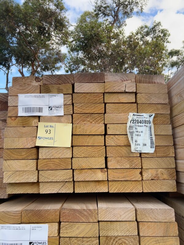 140X45 T3 GREEN F5 TREATED PINE-55/6.0 (THIS PACK IS AGED STOCK AND SOLD AS IS)