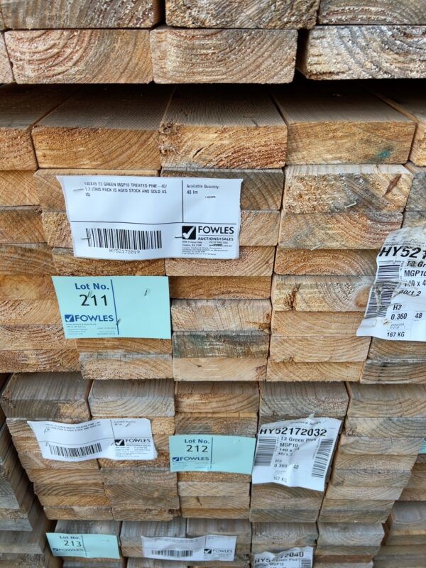 140X45 T3 GREEN MGP10 TREATED PINE-40/1.2 (THIS PACK IS AGED STOCK AND SOLD AS IS)