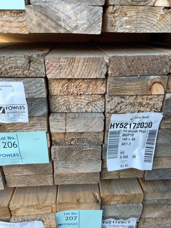 140X45 T3 GREEN MGP10 TREATED PINE-40/1.2 (THIS PACK IS AGED STOCK AND SOLD AS IS)