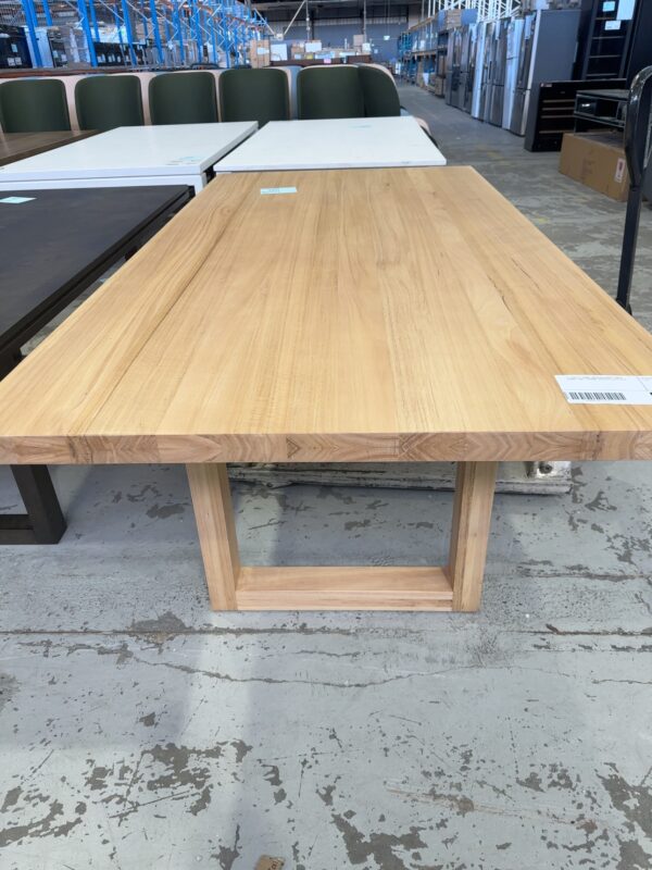 EX DISPLAY HAMILTON BLACKWOOD TIMBER DINING TABLE 2400MM  RRP$3699 SOLD AS IS