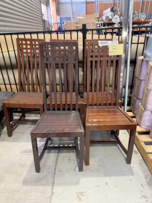 TIMBER CHAIR, SOLD AS IS, NO WARRANTY