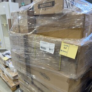 PALLET OF ASSORTED BATHROOM ACCESSORIES, SUCH AS TOWEL RAILS, WALL MIXERS & SHOWER ARMS, SOLD AS IS
