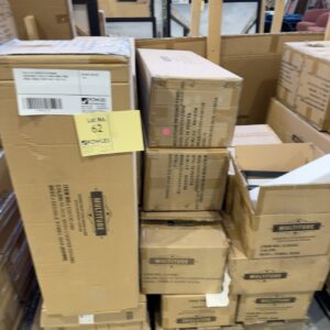 PALLET OF ASSORTED BATHROOM ACCESSORIES, SUCH AS TOWEL RINGS, ROBE HOOKS, DOUBLE TOWEL RAILS, SOLD AS IS