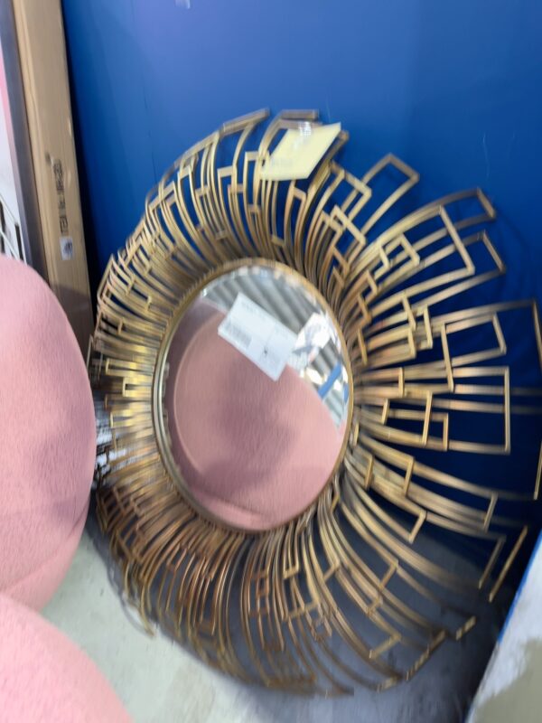 EX STAGING FURNITURE - LARGE GOLD MIRROR, SOLD AS IS
