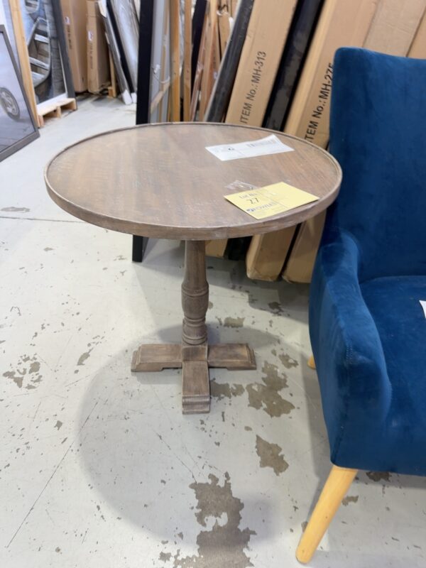 EX STAGING FURNITURE - TIMBER SIDE TABLE, SOLD AS IS