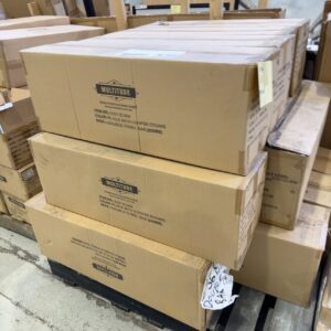 PALLET OF 800MM DOUBLE TOWEL RAILS, BLACK WITH COPPER EDGING, SOLD AS IS