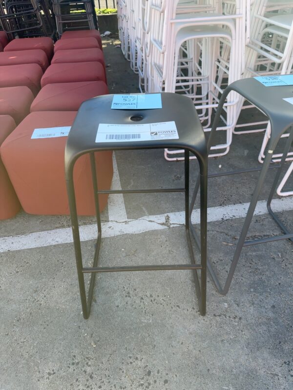 EX HIRE BLACK ACRYLIC BAR STOOL SOLD AS IS