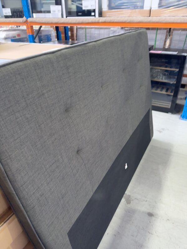NEW FLORENCE ASH GREY QUEEN SIZE HEADBOARD, SOLD AS IS