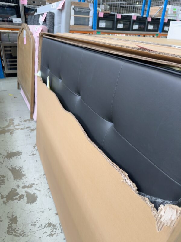 NEW FLORENCE BLACK QUEEN SIZE HEADBOARD, SOLD AS IS