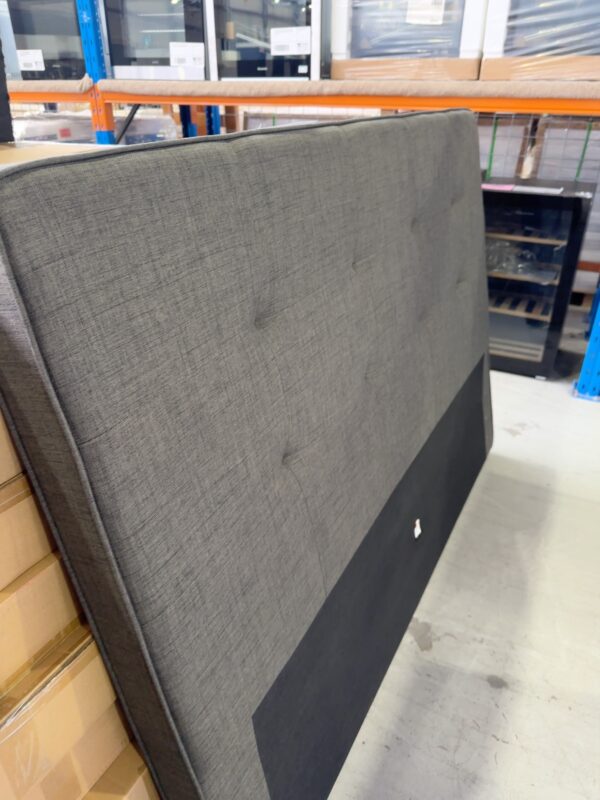 NEW FLORENCE ASH GREY KING SIZE HEADBOARD, SOLD AS IS